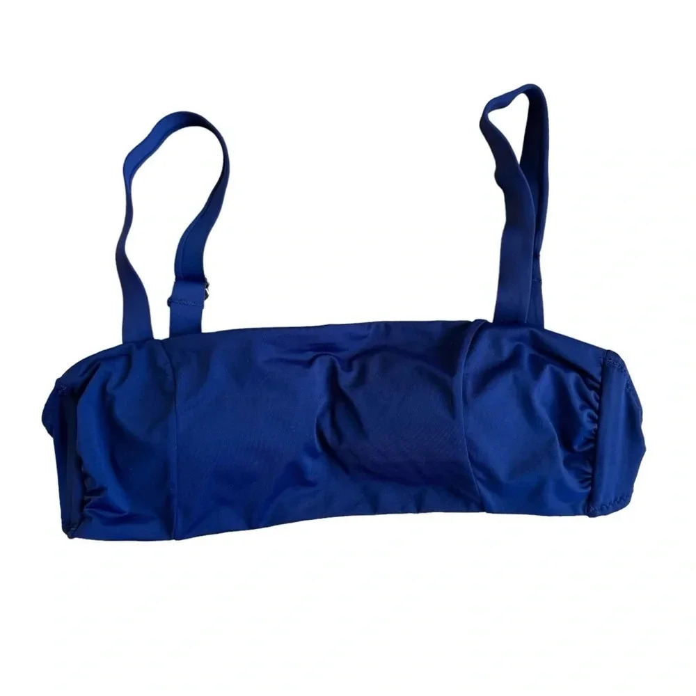 Amavi women’s swim bikini top bralette navy blue size L NWOT
